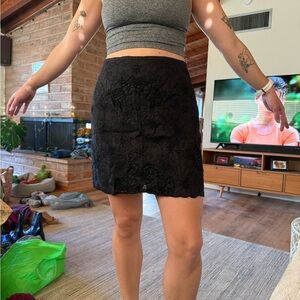 Elegant Black Lace Skirt